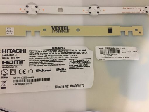 tira led 17db39v16 assy_39dled_a_rev01_161207 panel ves390unda-2d-n12 tv hitachi 39hb4t62 h - Imagen 2