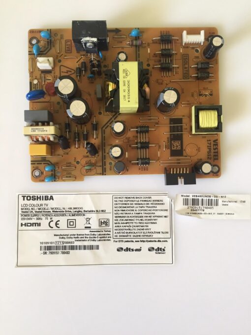 fuente de alimentacion 17ips12 231115r3 17121a panel ves480unds-2d-n12 toshiba 48l3663dg - Imagen 2