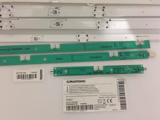 Kit tiras led recuperadas zva196r-01 zva195r-01 zvafh12 e74739 zva197r-01 zve120 156500 panel 057t49-c09 tv grundig 49 vlx 7730 bp - Imagen 2