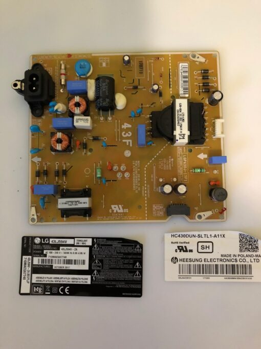 fuente de alimentacion eax67264001 (1.5) eay64530001 panel hc430dun-sltl1-a11x lg 43lj594v - Imagen 2