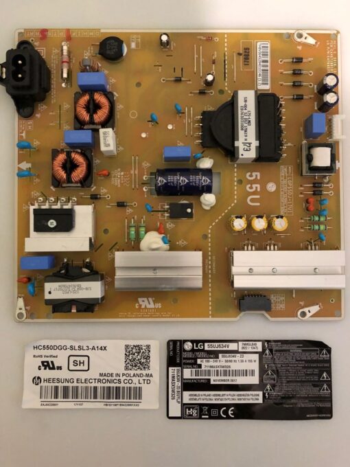 fuente de alimentacion eax67189101 (1.4) eay64529401 lgp55dj-17u1 panel hc550dgg-slsl3-a14x lg 55uj634v - Imagen 2