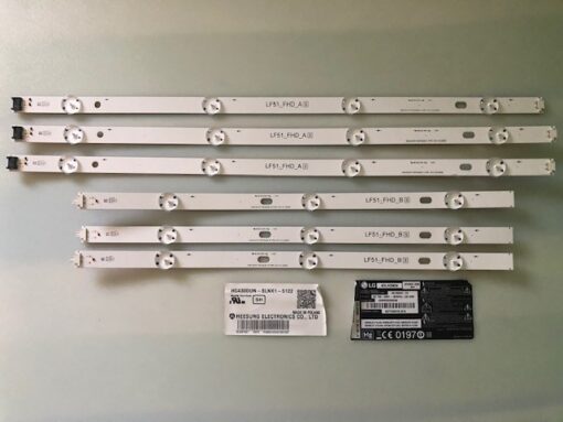 kit tiras led 3x7 cob 43lf51 lf51_fhd_a lf51_fhd_b extraido de tv lg 43lh590v panel hc430dun-slnx1-5122 - Imagen 2