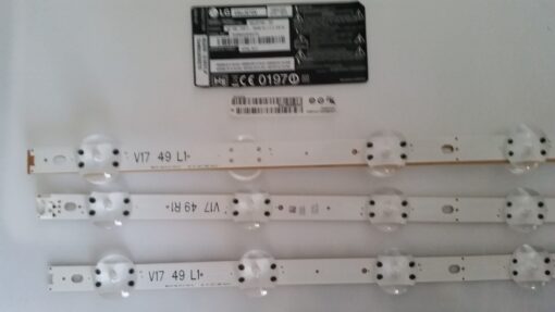 kit tiras de led tv lg 49uj670v v17 49 l1 49" v17 art3 2862 rev0.2 1 6916l 2862a panel lc49dgg (fk)(m3) 20cm-6leds-x4 - Imagen 2