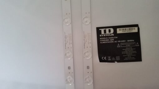 tiras de le led tv tdsytems k32dlt3h 6501l632400030 d2 3bl-t6324102-13 panel v320bj7-pe1 25cm-10led-2tiras - Imagen 2