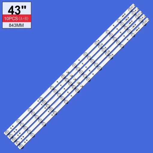 Tiras Led para PHILIPS 43PUS6162 6272 6401  5 TIRAS 12 LED  Panel Type TPT430U3 EQLSJ - Imagen 2