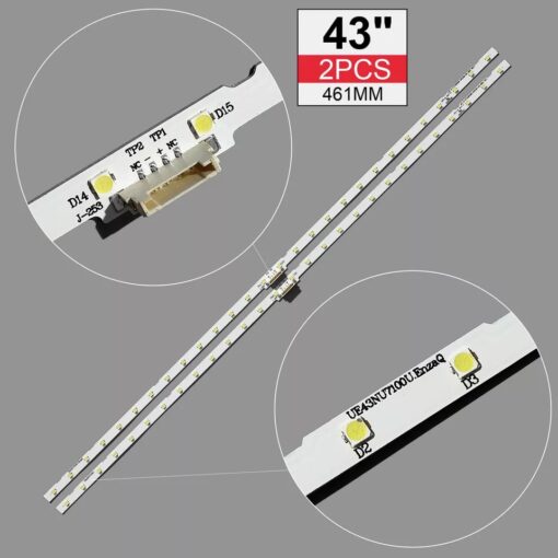 Tiras Led Samsung para UE43NU7100  2 TIRAS 38 LEDS  Panel Type CY-NN043HGN - Imagen 2