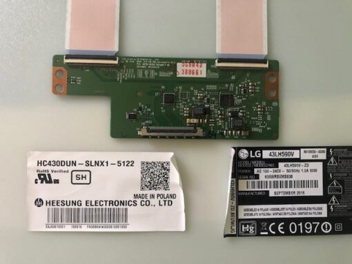 tcon 6870c-0532a 3806g1 extraido de tv lg 43lh590v panel hc430dun-slnx1-5122