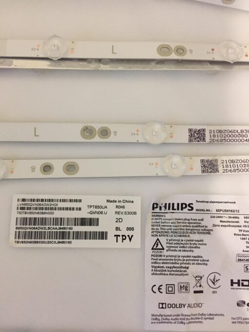 tira led lb65047 v0_02 210bz06drb3030p01l 2d685000004e panel tpt650ua-qvn06.u lva650qvn06adw2h0x - Imagen 2