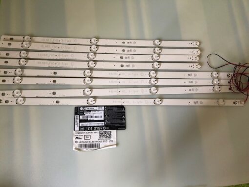 kit 4 tiras de 8 led 49lh60_fhd_b 49lh60_fhd_a eav63452302 extraido de tv lg 49lh604v panel hc490dun-abrr1-111x