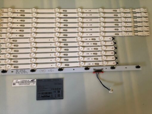 kit 6 tiras x 12 led ku6300 bn41-xxxxxa (sj160215) bn96-40782a extraido de tv samsung ue49mu6205k panel cy-wk049hglv5h