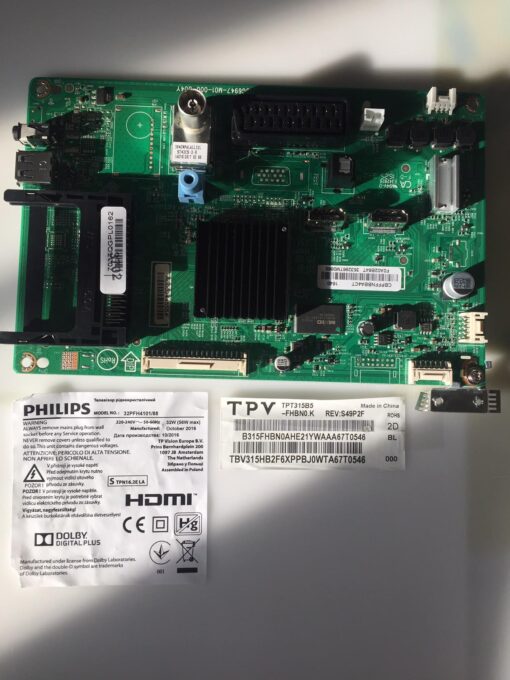 main board 715g6947-m01-000-004y f0a02b64t panel tpt315b5-fhbn0.k tv philips 32pfh4101/88