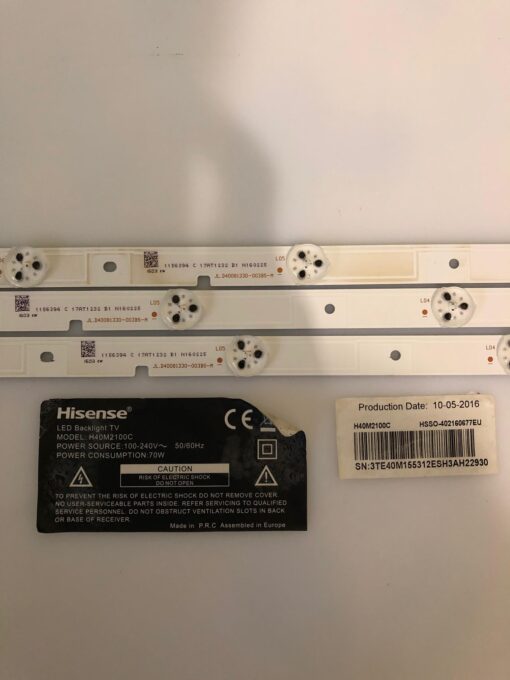 tira led 1156394 c 17at1232 b1 n160225 jl.d40081330-003bs-m panel hsso-402160677eu tv hisense h40m2100c