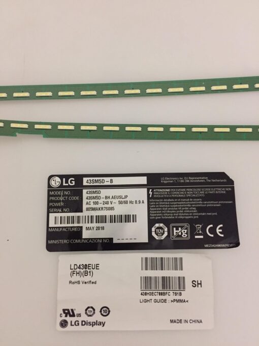 tira led b43418 5c 6916l2246a 5c034 panel ld430eue (fh)(b1) tv lg 43sm5d-b