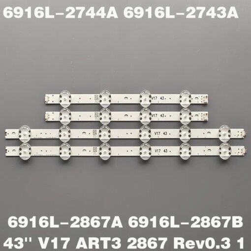 Tiras Led Lg para 43UJ670V 43UJ651V  43 V17  2 TIRAS 10 LEDS LUPA GORDA  Panel Type LC430DGG