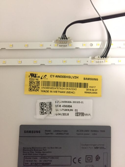 tiras led lm4100566a l1_nu7.1/7.3 e5_cdm_s20(2) r1.2_s1c_100 45913a panel cy-nn055hglv2h bn96-45680a samsung ue55nu7105k