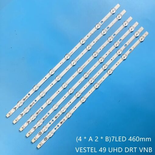 Tiras Led para PHILIPS 49PUS6031 TOSHIBA 49U  6TIRAS  4A+2B 7 LEDS  Panel Type VES490QNDL-2D-U11