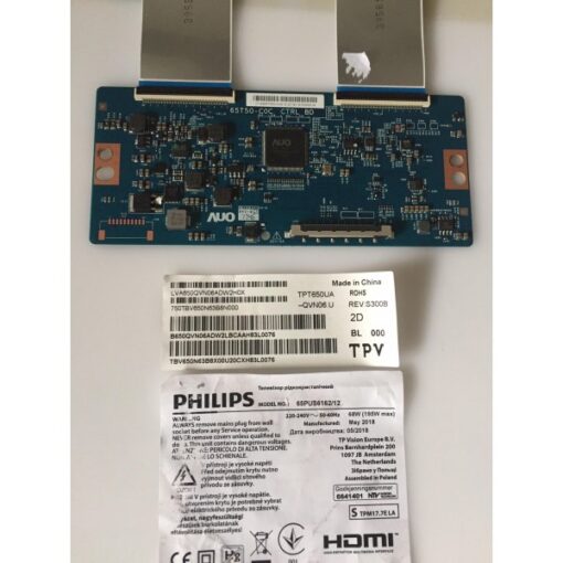 tcon 65t50-c0c ut-5565t50c13-813-2019018-005s5-04 panel tpt650ua qvn06.u lva560qvn06adw2h0x tv 65pus6162/12