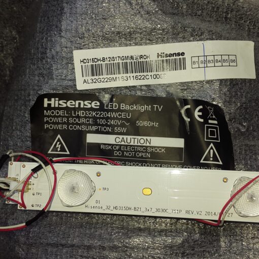 Tira de led hisense_32_hd315dh-b21  panel hd315dh-b12 tv lhd32k2204wceu - Imagen 2