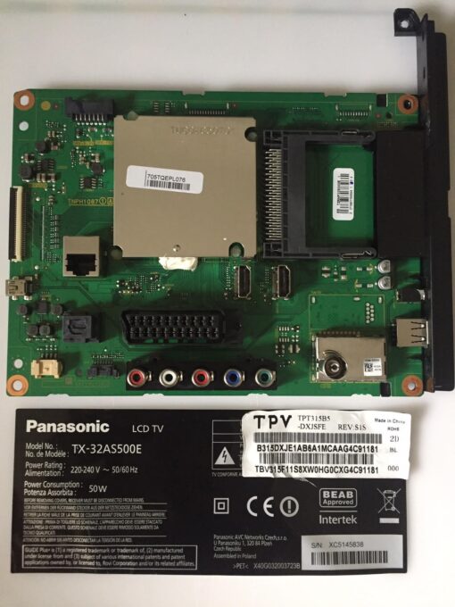 main board tnph1087 tnph10871a tzrnp32s500e panel tpt315b5-dxjsfe b315dxje1ab6 tv panasonic tx-32as500e