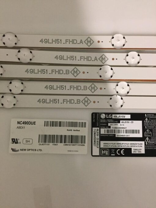 tiras led 49lh51_fhd_b 49lh51_fhd_a r82b6tn8a00336 eav63612104boe panel nc490due abex1 tv lg 49lj515v