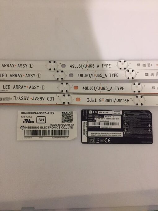 tiras led 49lj61/uj65_a 49lj61/uj65_b hhmb17g1b eav63673008 panel hc490dun-absr3-a11x  tv lg 49lj614v