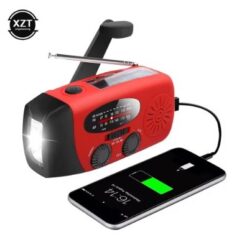 Radio solar portátil AM/FM/WB, carga solar y por mavibela, linterna LED, receptor de Audio multifuncional, herramientas de emergencia para exteriores